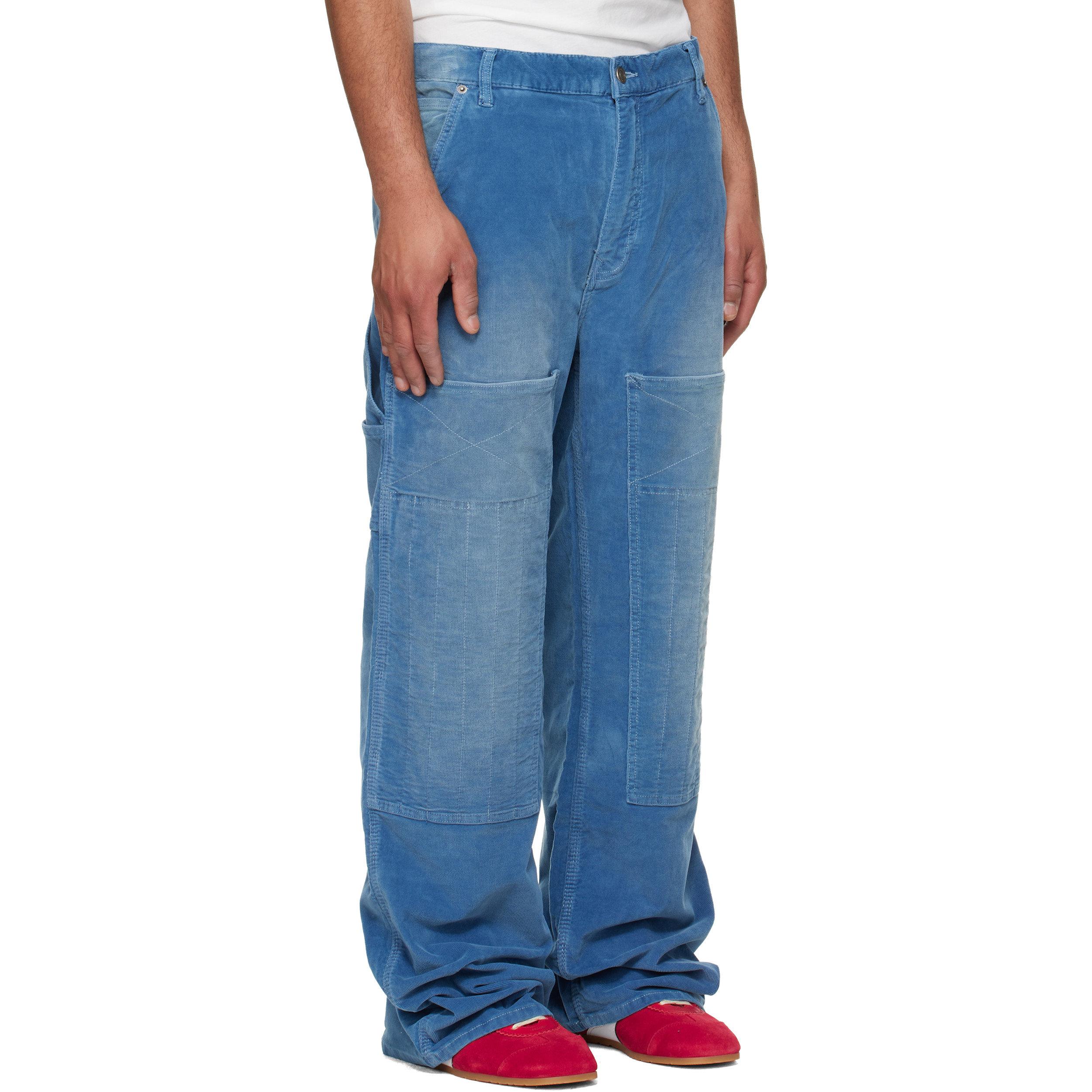 Blue Eli Corduroy Painter Trousers