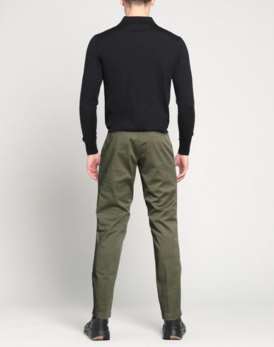 Man Pants Military green Size 34 Cotton, Elastane