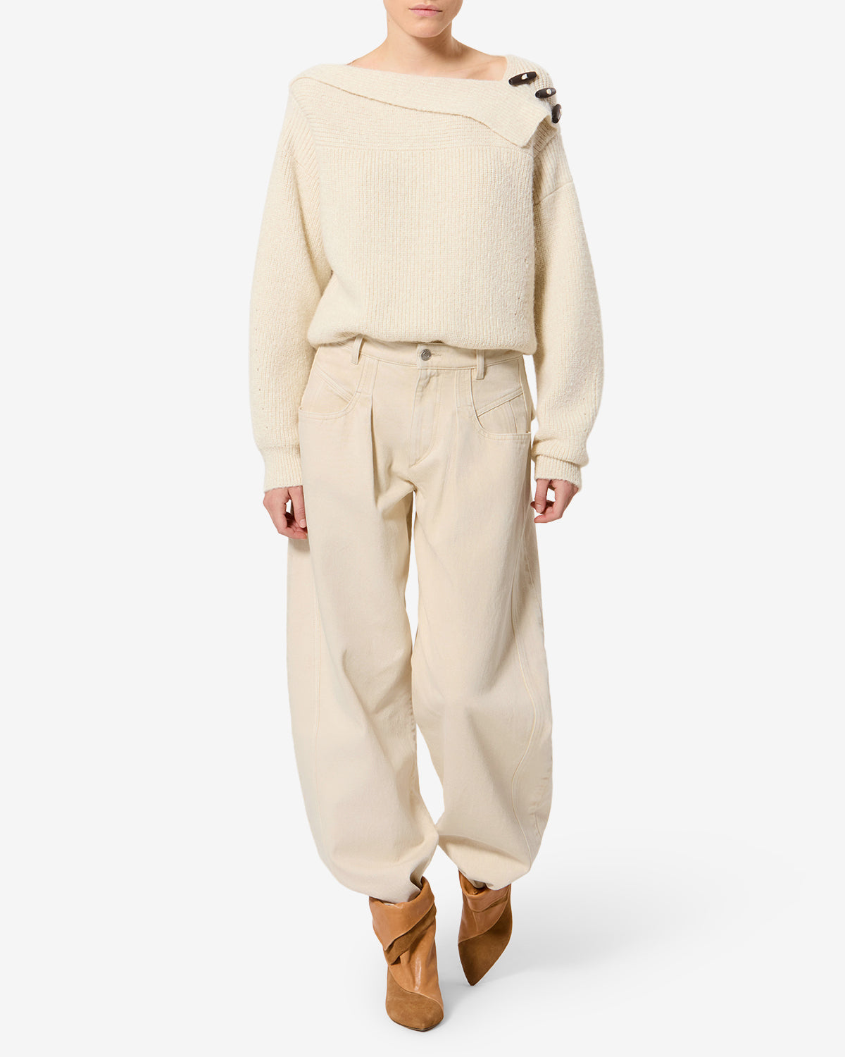 Lisha Pants - Women - Beige - Size 42 -