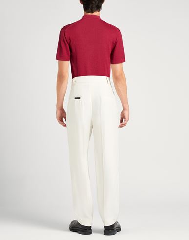 Man Shirt Burgundy Size 40 Linen, Cotton