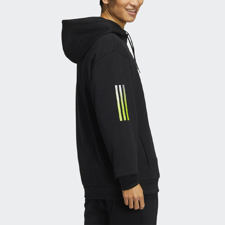 Men's neo Logo Printing Stripe Sports Loose Black