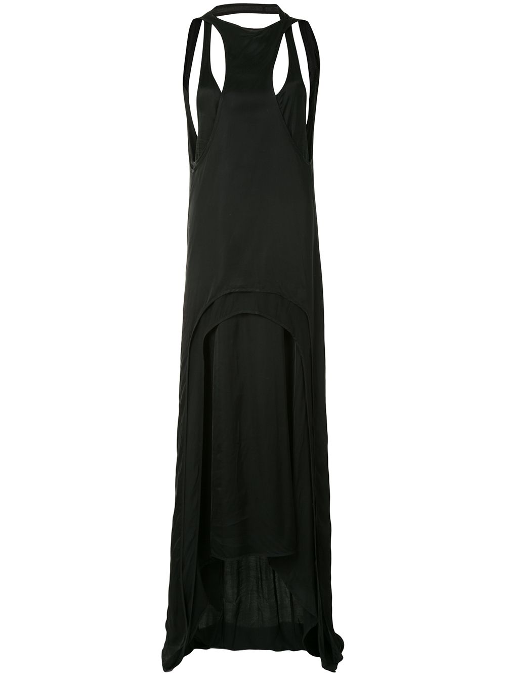 Draped layered dress - Black