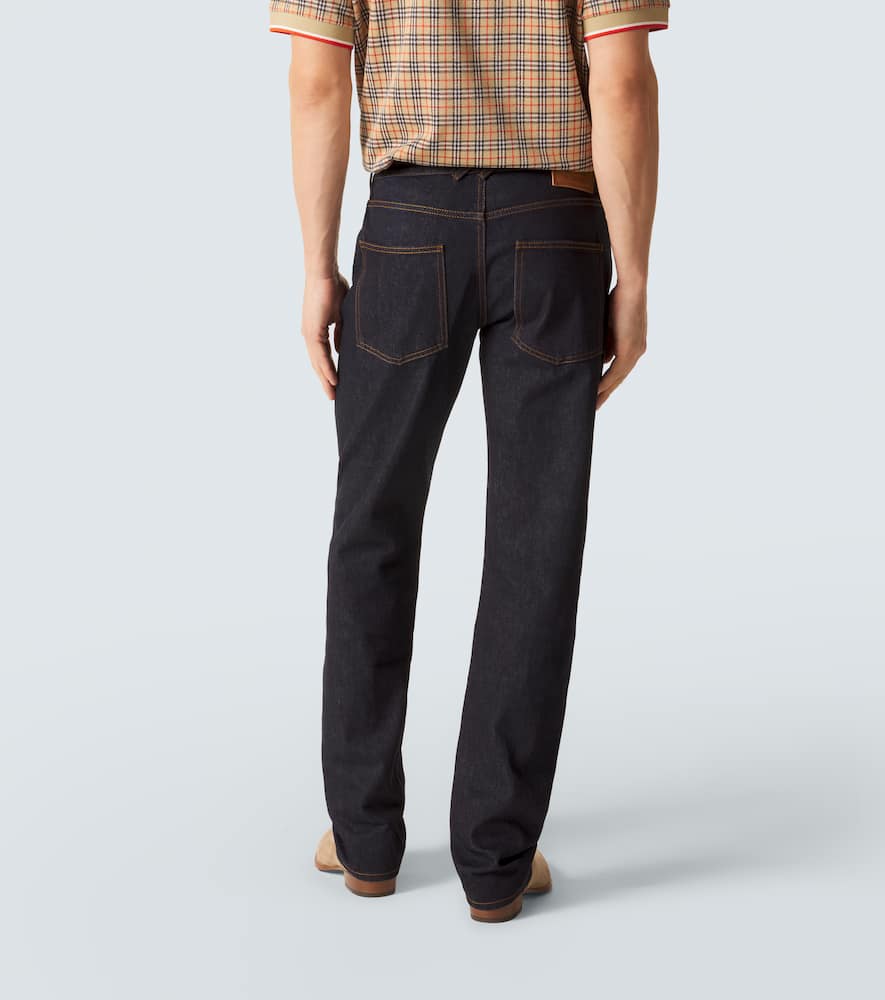 Mid-rise straight-leg jeans