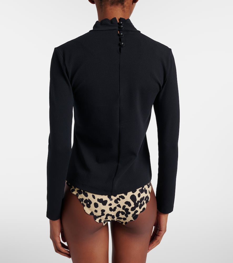 Scalloped rashguard top