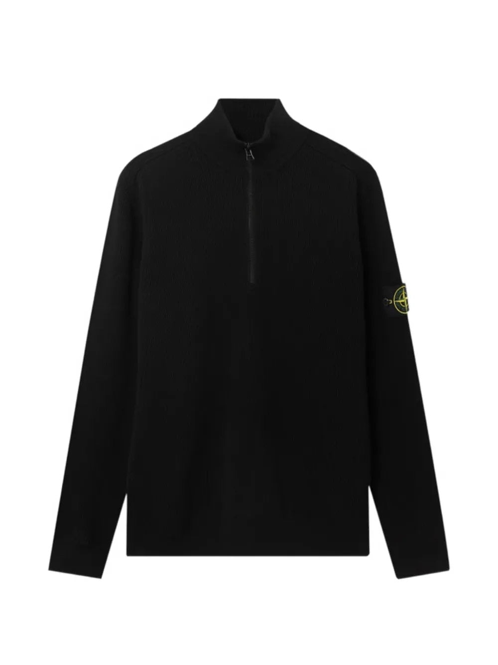 Compass-Patch Half-Zip Sweater