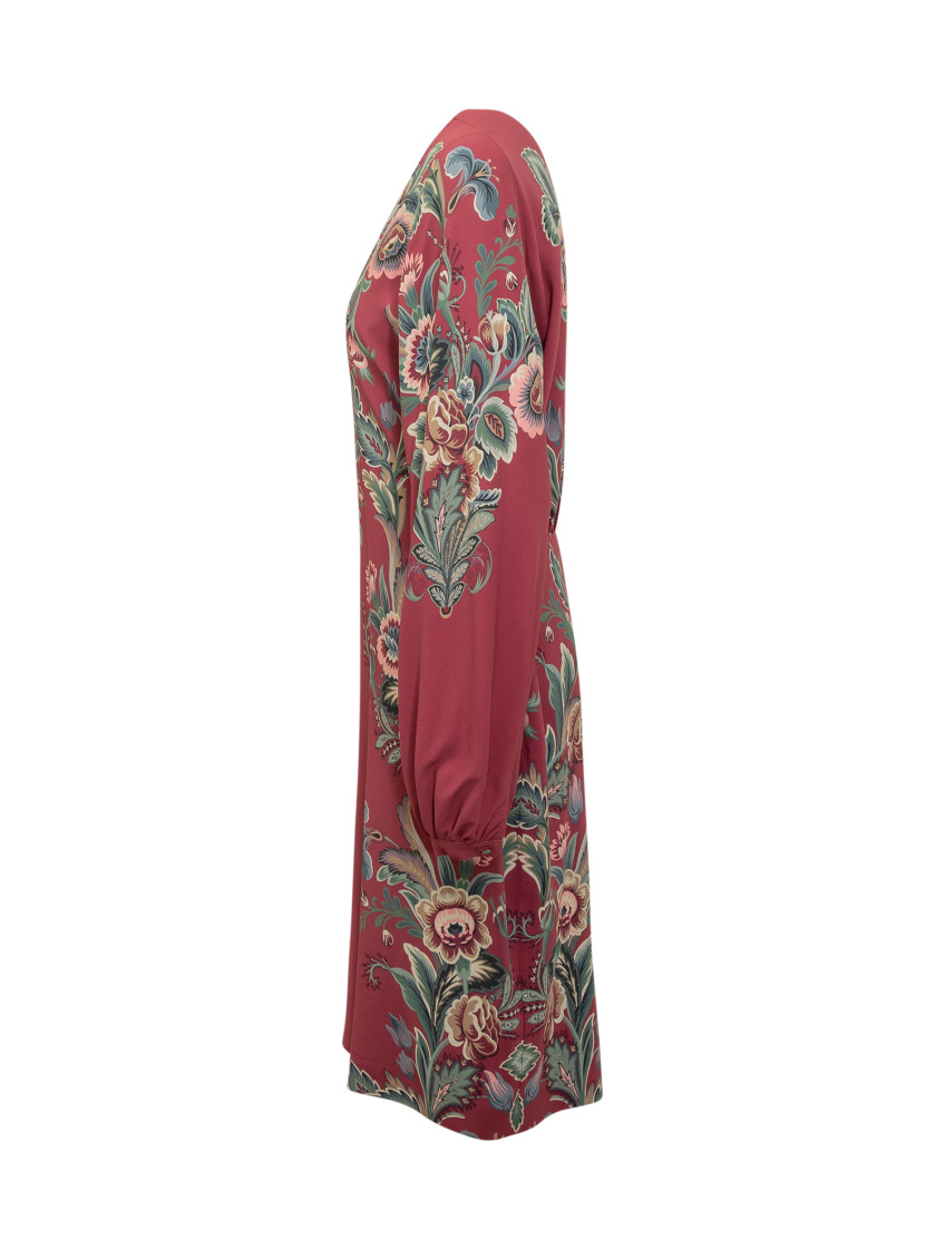 Etro - floral embroidered knee-length dre