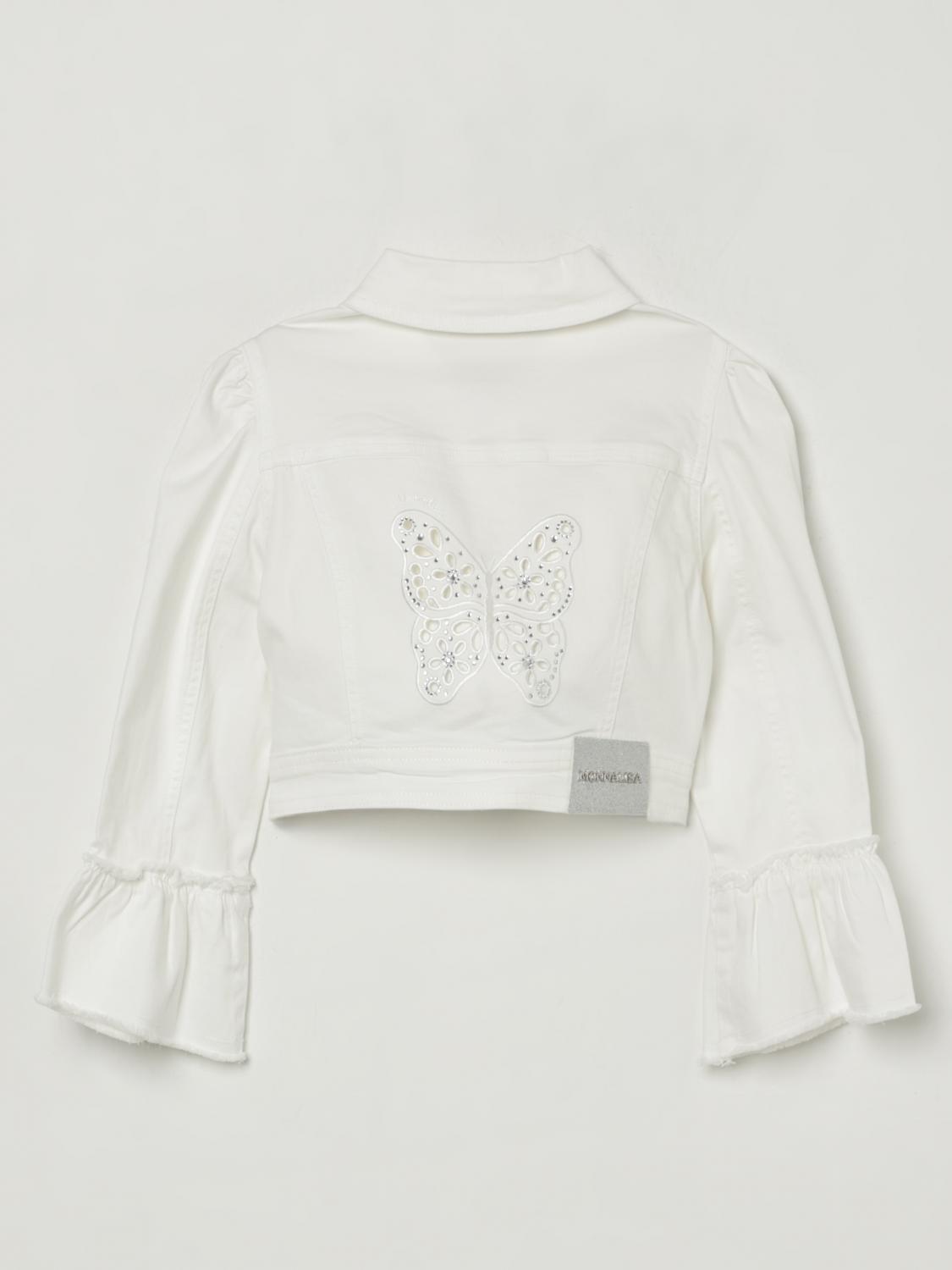 Butterfly denim jacket - White