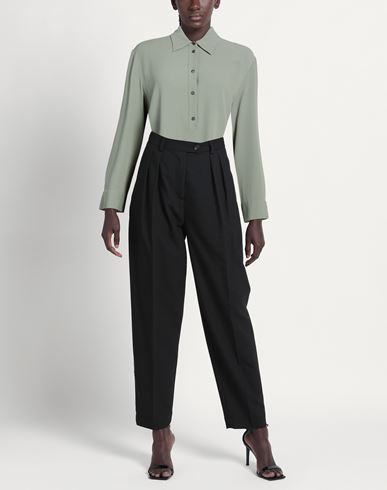 Woman Shirt Sage green Size 6 Acetate, Silk