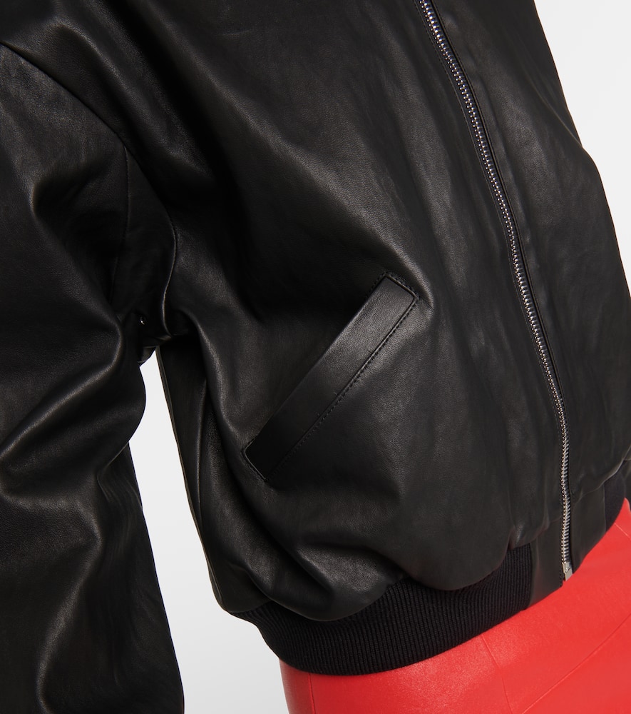 Pharrell leather bomber jacket