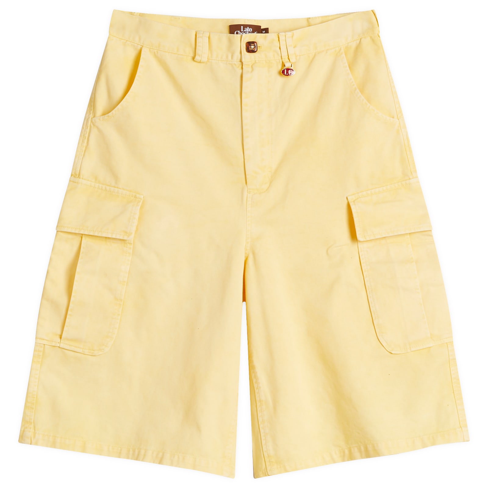 Late Checkout Men's Faded Cargo Shorts in Yellow