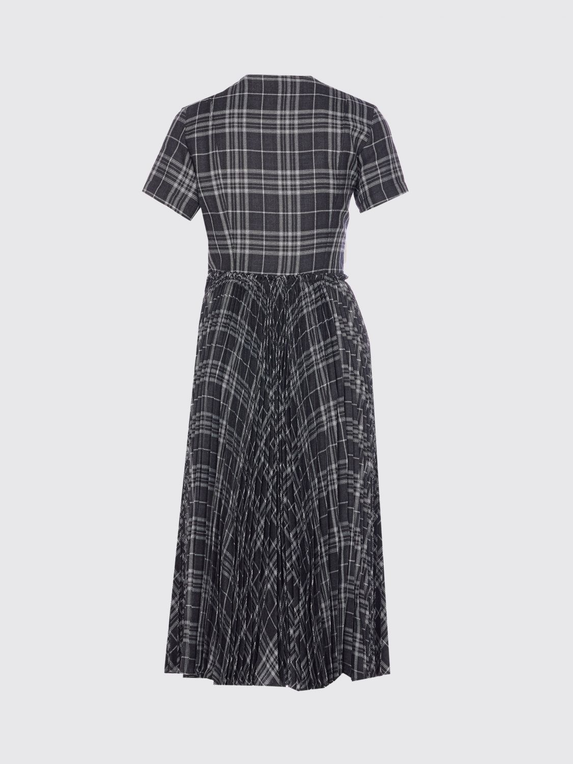 Midi Dress In Wool Mix Check