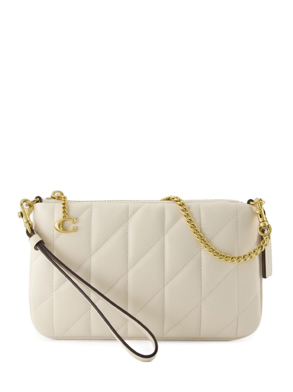 Coach quilted leather clutch bag - White