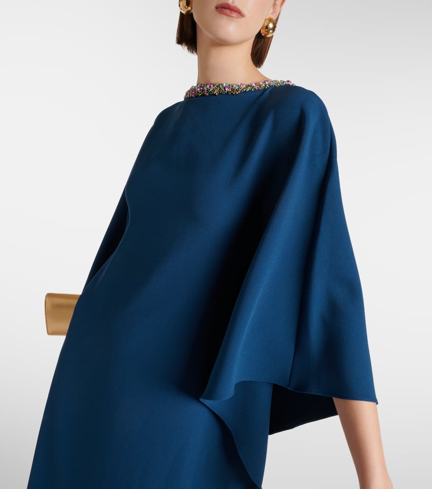 Amarella embellished crêpe gown