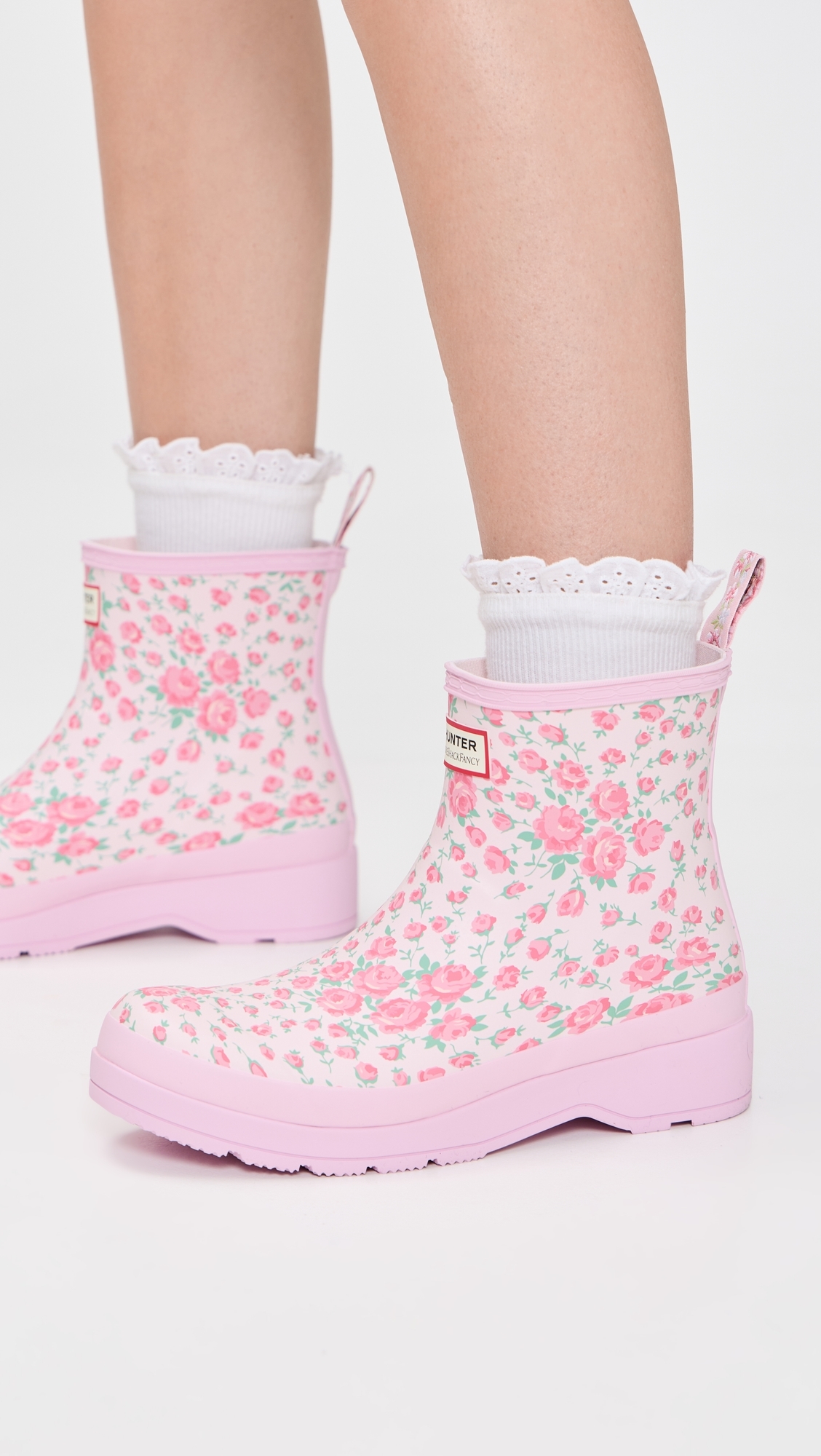 Hunter Boots x LoveShackFancy Play Boots Light Pink