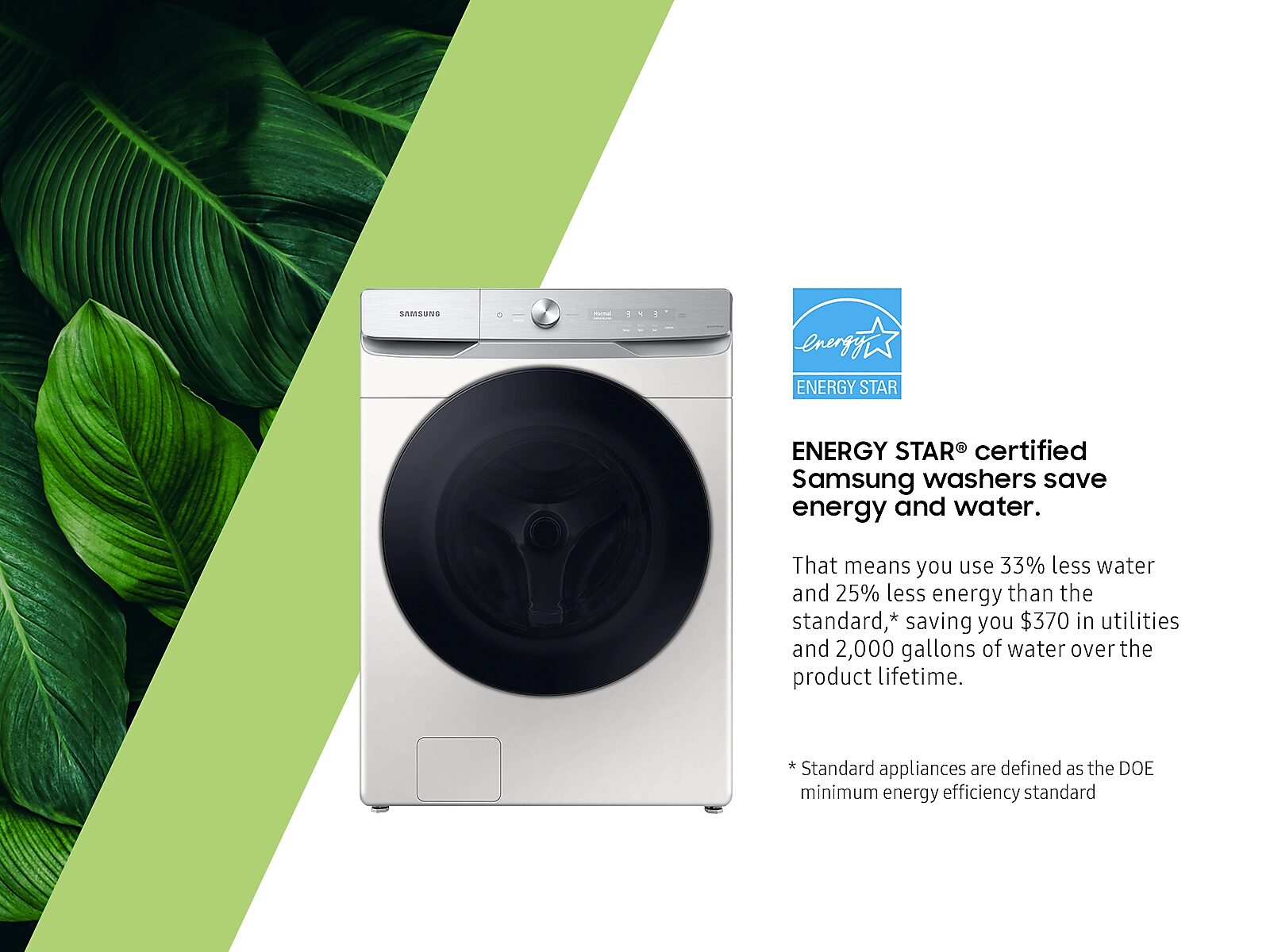 5.0 cu. ft. Extra-Large Capacity Smart Dial Front Load Washer with MultiControl™ in Ivory(WF50A8600AE/US)