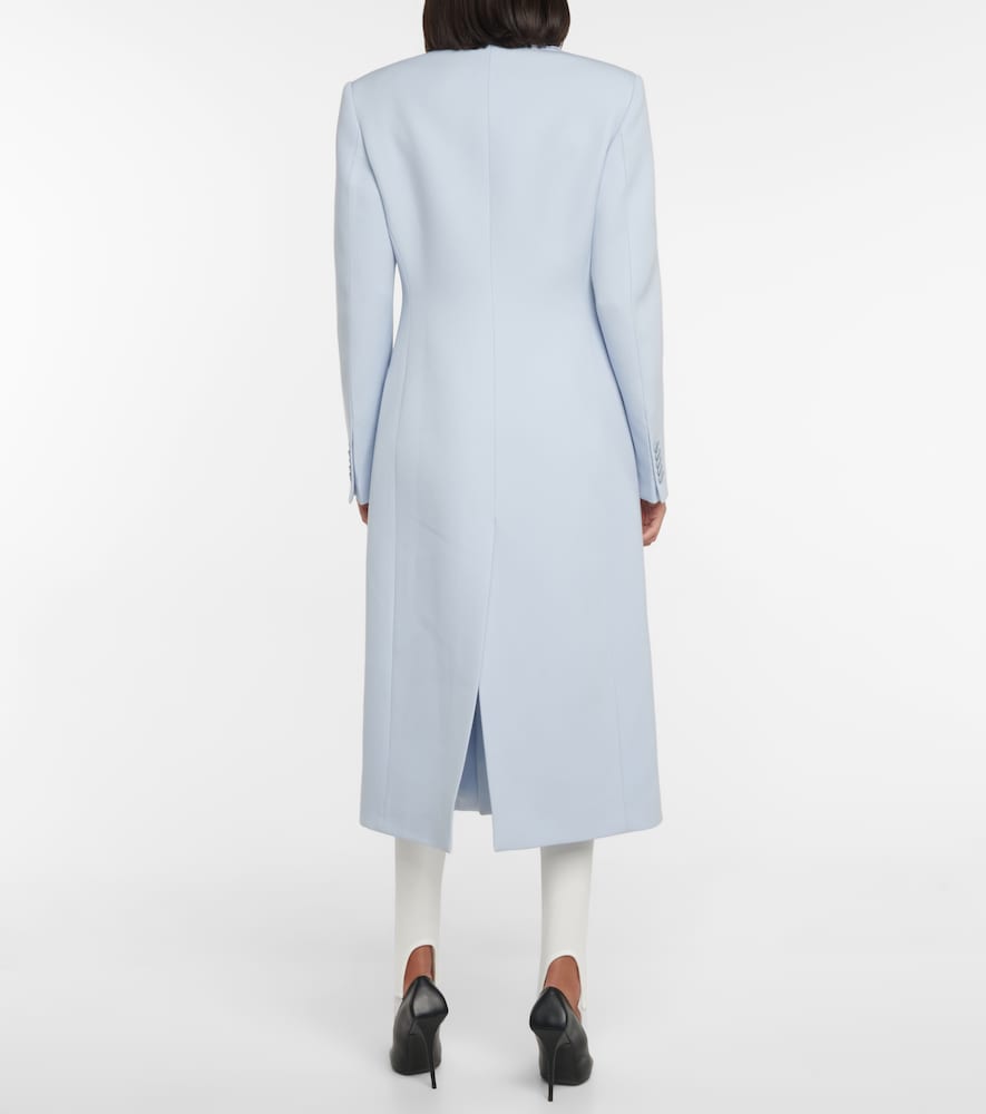 Double-breasted wool coat
