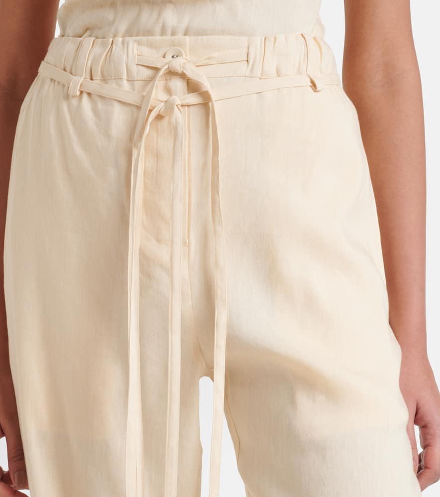 White Label Magnus linen-blend straight pants