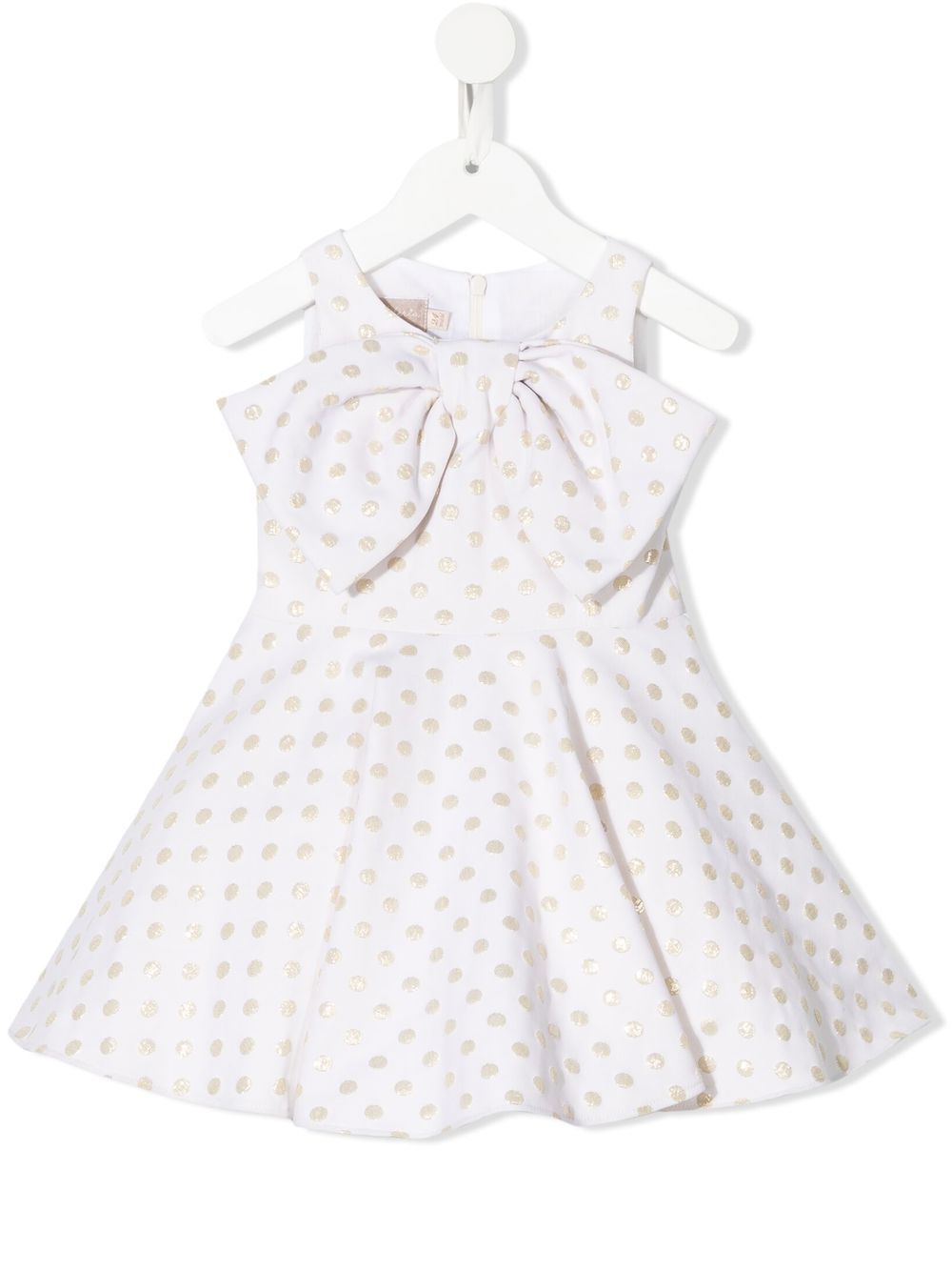 Metallic polka-dot dress - Neutrals