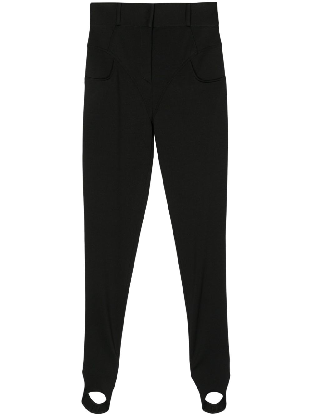 Seam-detailing leggings - Black