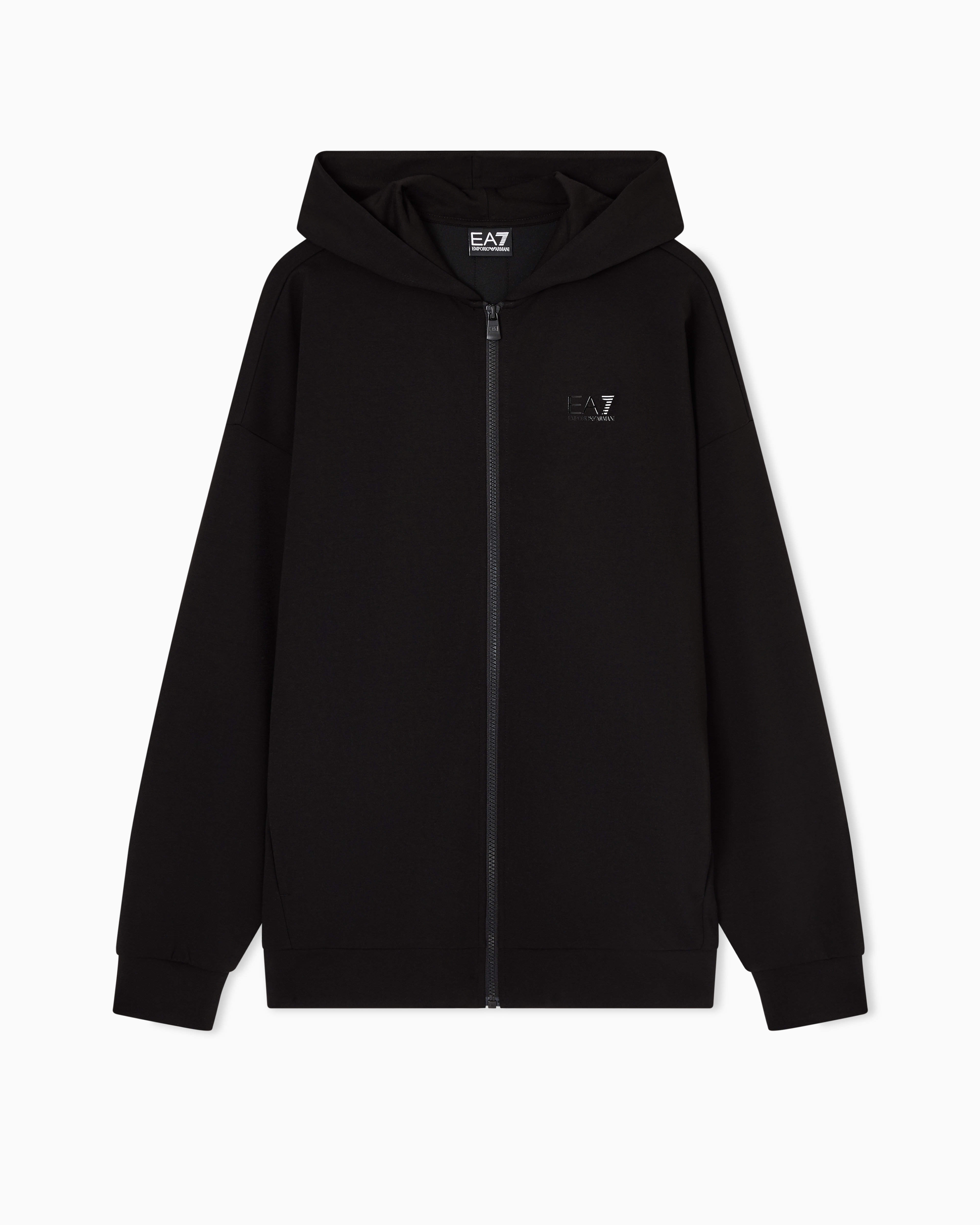Logo Series stretch modal blend oversized hooded sweatshirt