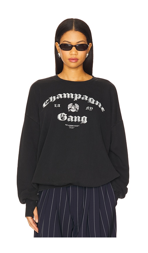 The Laundry Room La Champagne Gang Ny Sweatshirt in Charcoal.  XS. Also in L, M