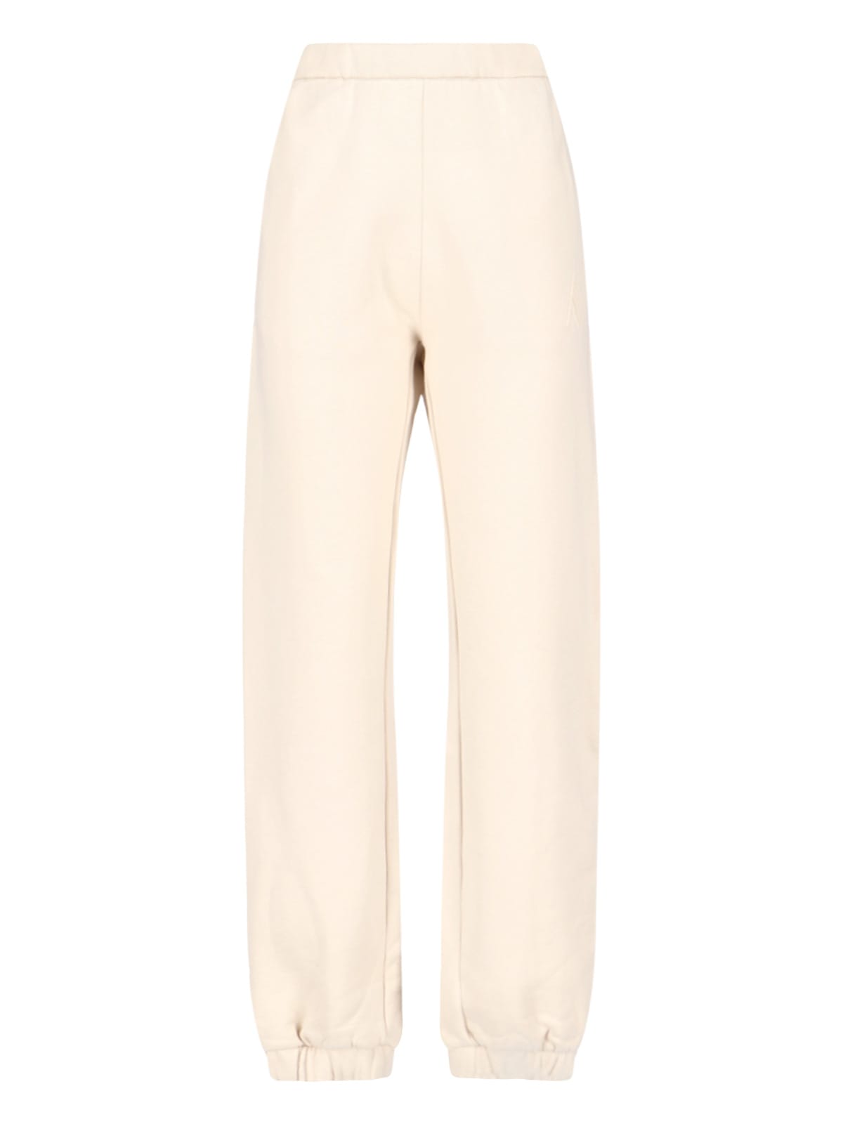 Penny logo-embossed cotton track pants - Neutrals