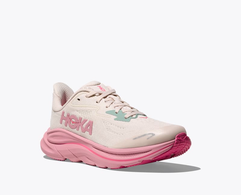 HOKA Clifton 10 Shoes in Rose Cream/Dried Rose