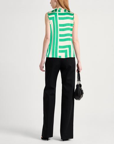 Woman Top Green Size 6 Viscose, Elastane