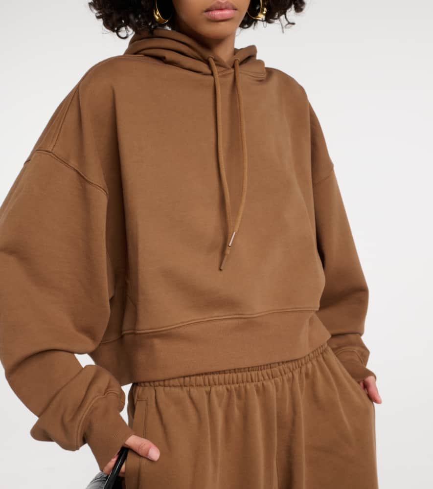 Oversized cotton jersey hoodie