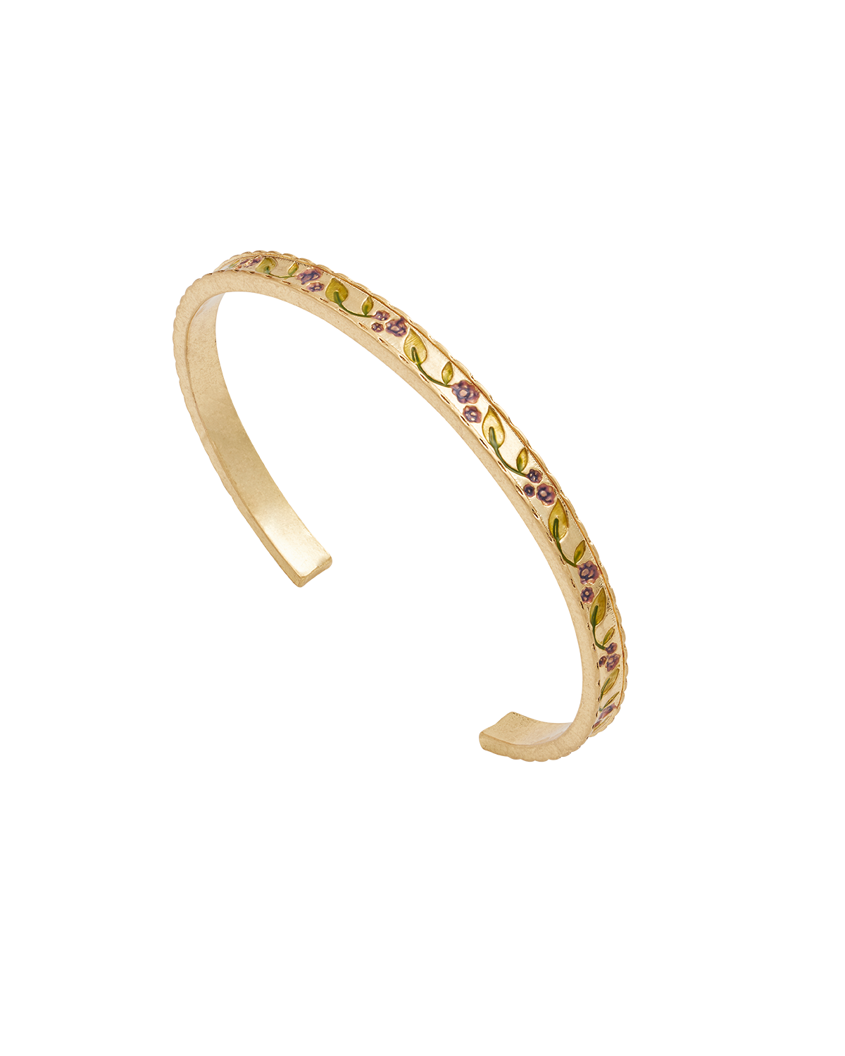 Fable England Gold Blackberry Bramble Bangle | Women's Jewellery