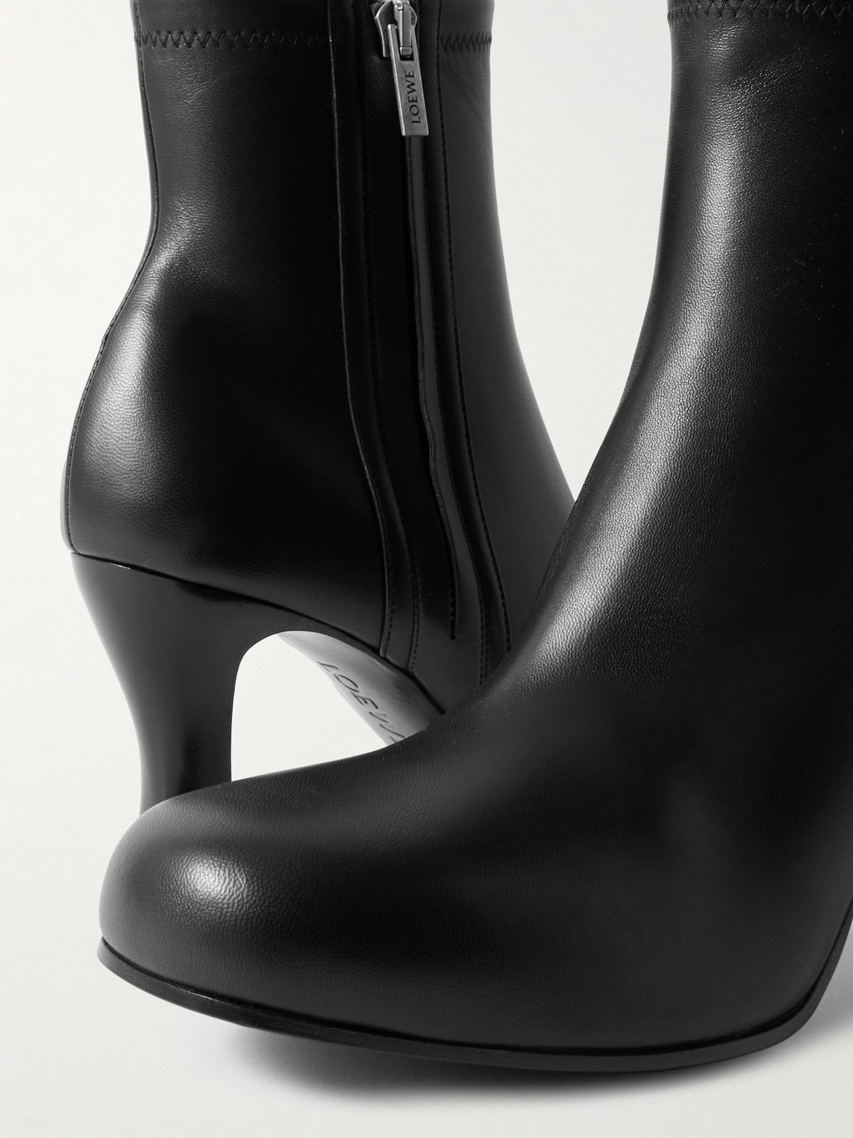 Bobine Leather Ankle Boots - Black