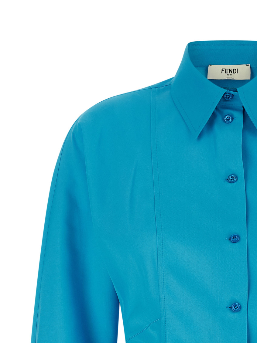 Fendi - long sleeve collared knee length jacket