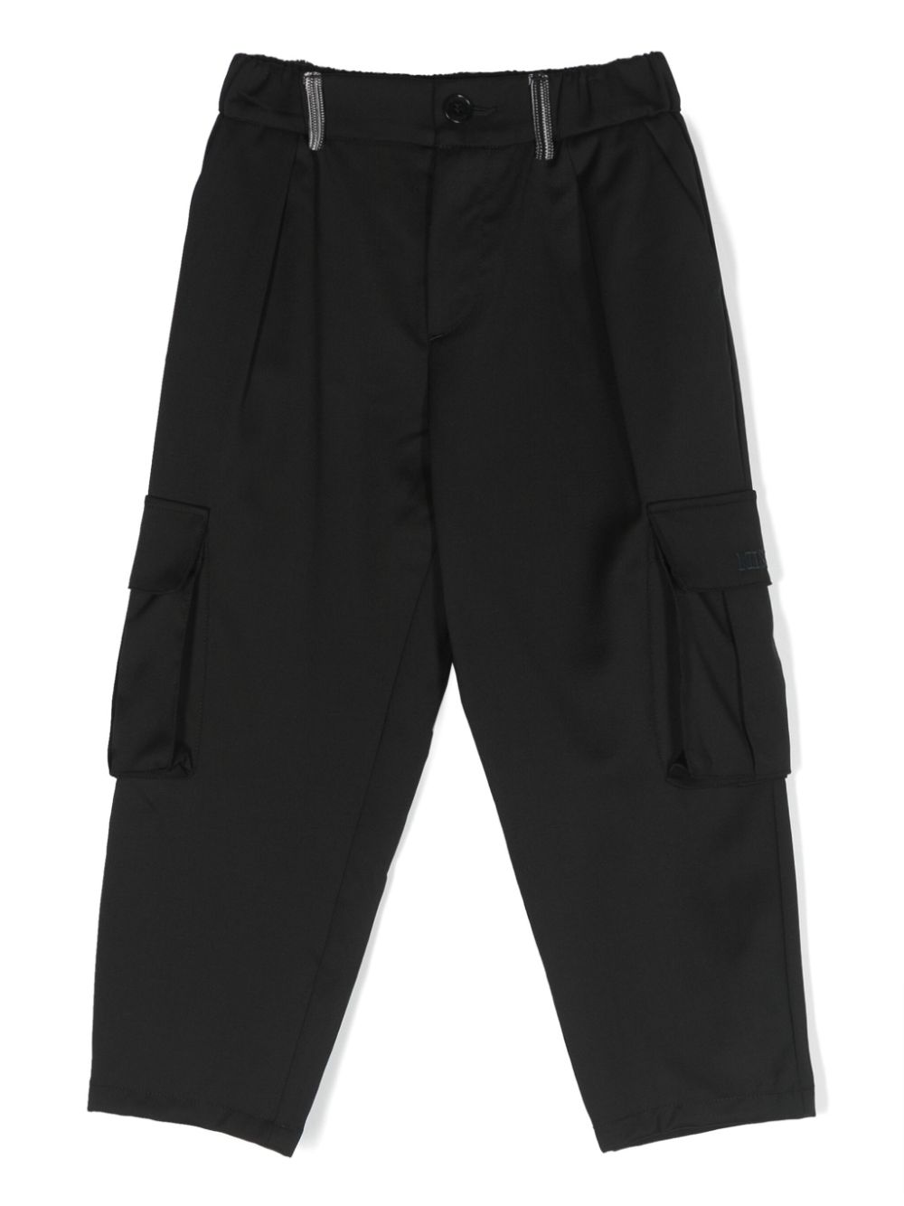 Straight-leg virgin-wool trousers - Black