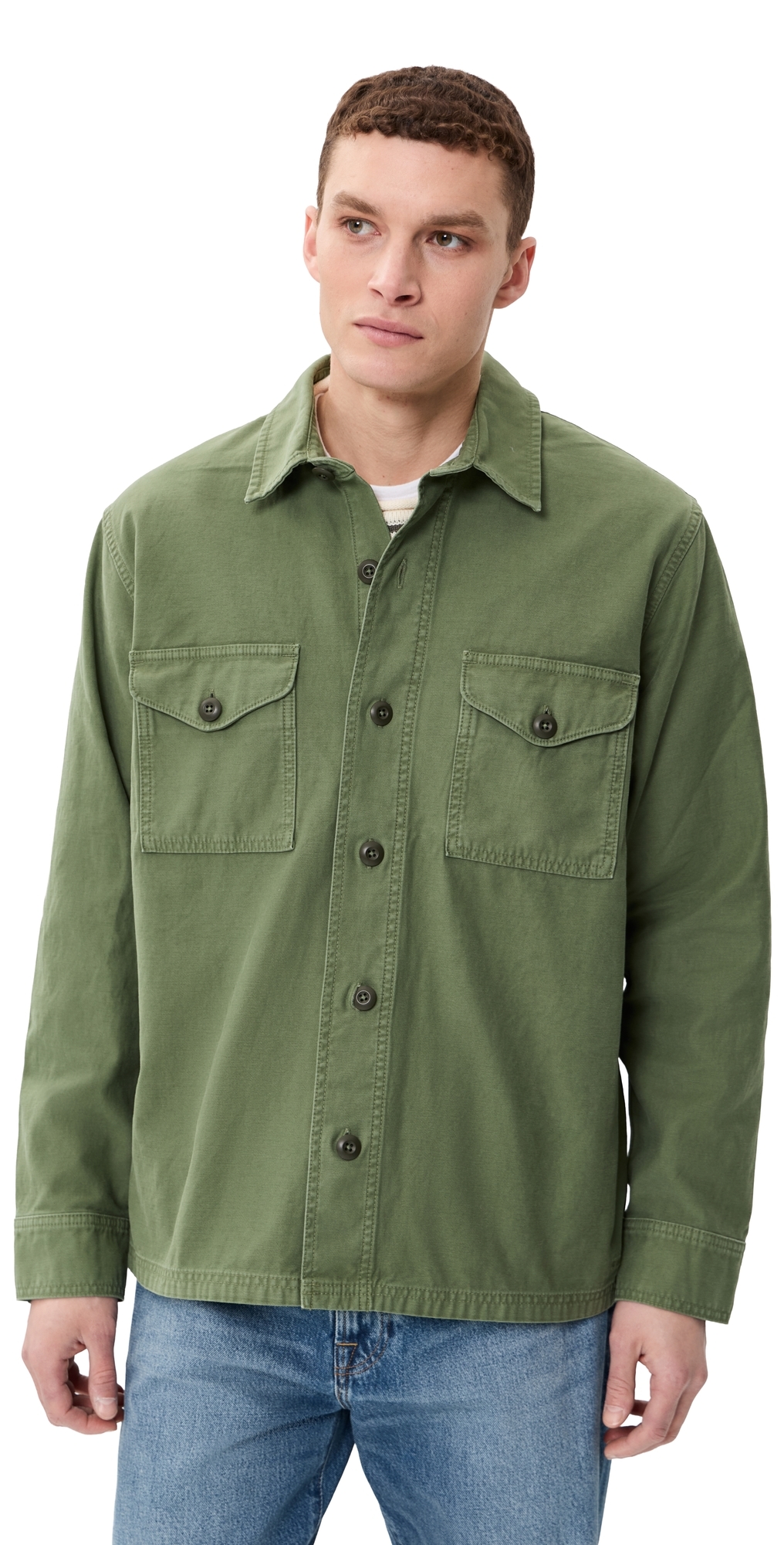 Field Shirt Jacket Washed Fatigue Green