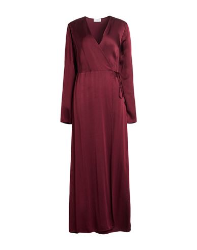 Woman Maxi dress Burgundy Size L Viscose