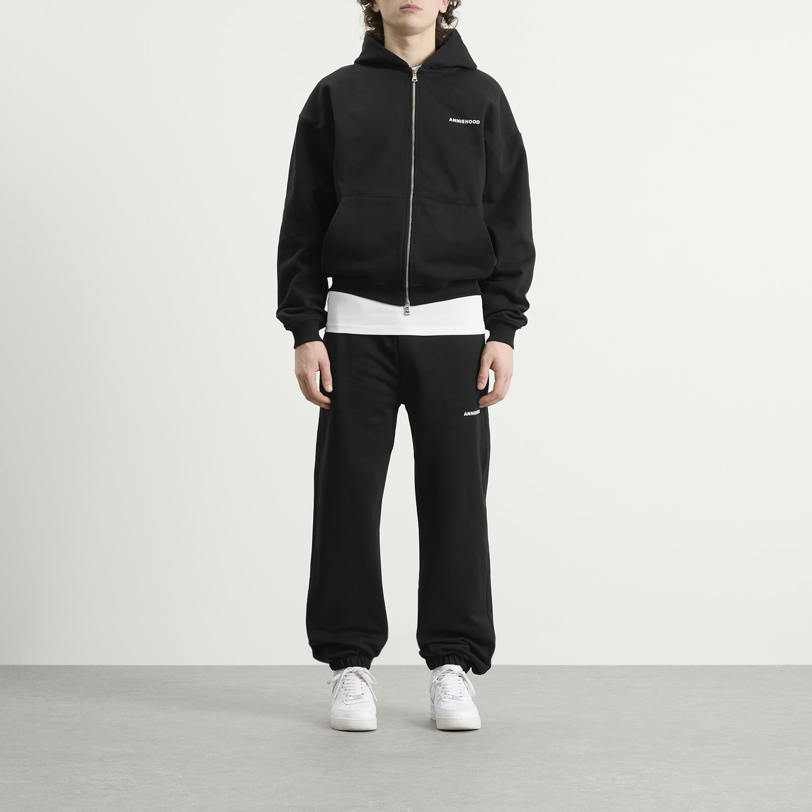Men's Mini Logo Cuffed Joggers Black