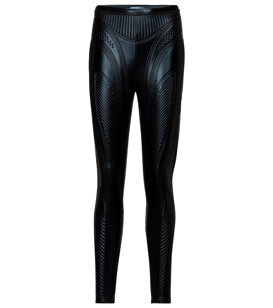 Embossed scuba leggings