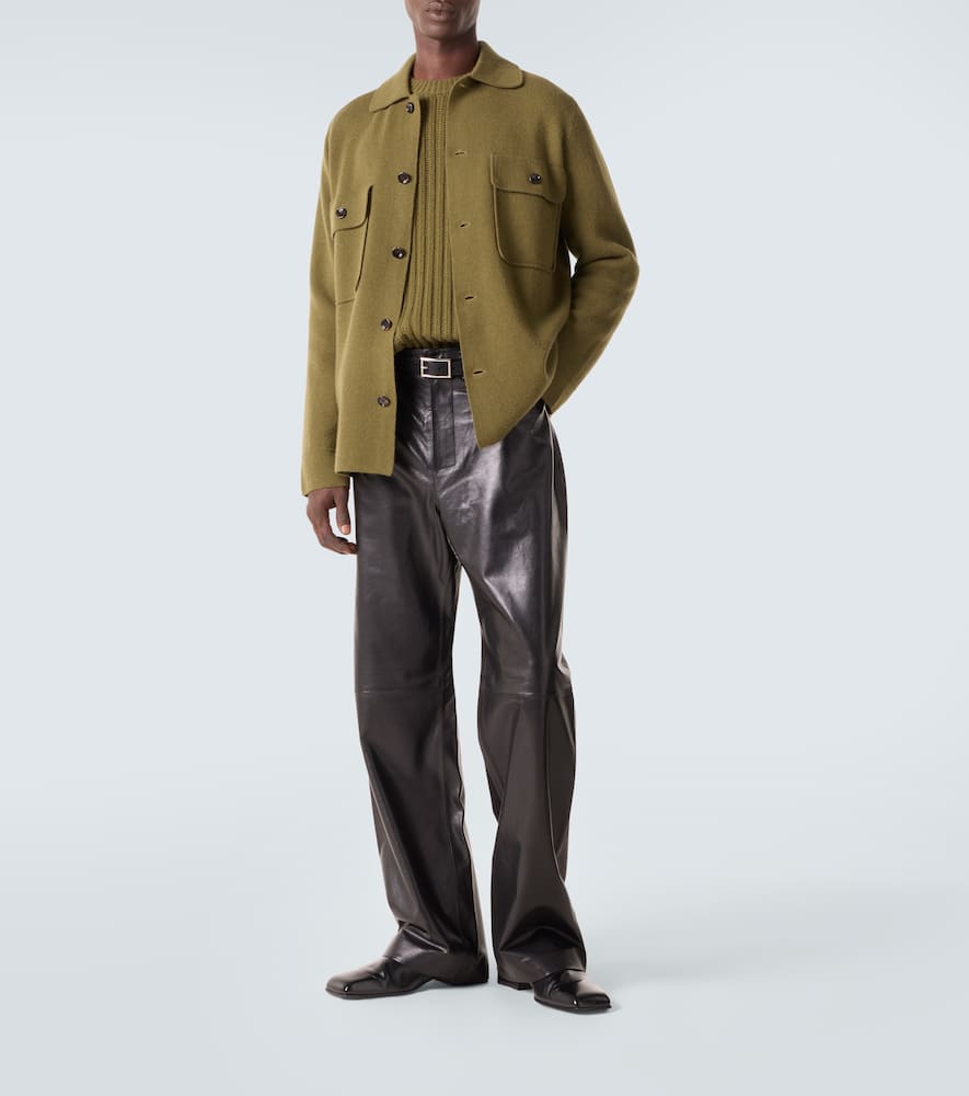 Ribbed-knit wool and cashmere sweater