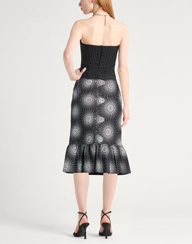 Woman Midi skirt Black Size M Cotton