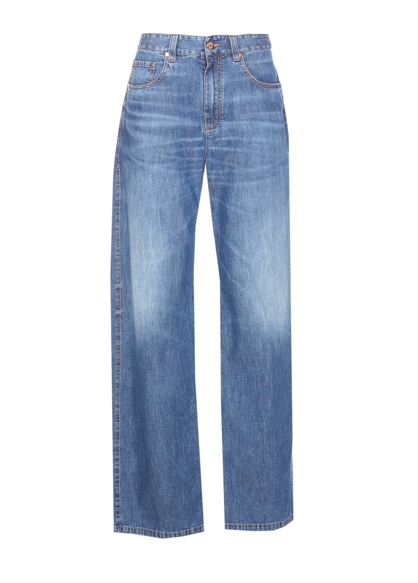 Cotton boyfriend jeans - Blue