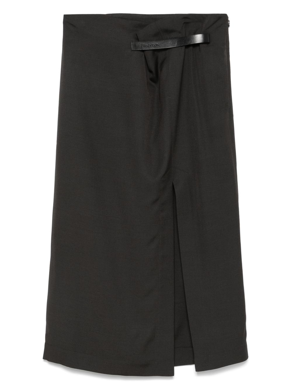 JW Anderson logo-strap midi skirt - Grey
