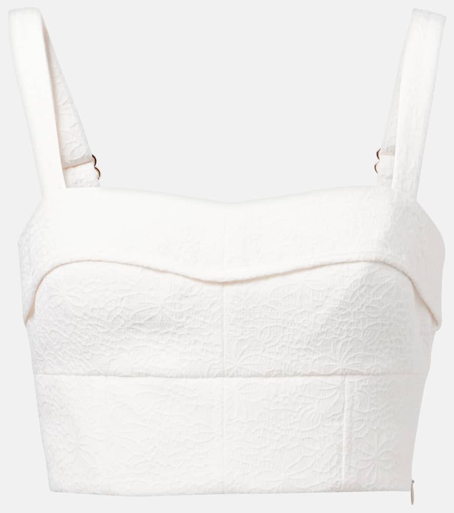 Faxon jacquard crop top