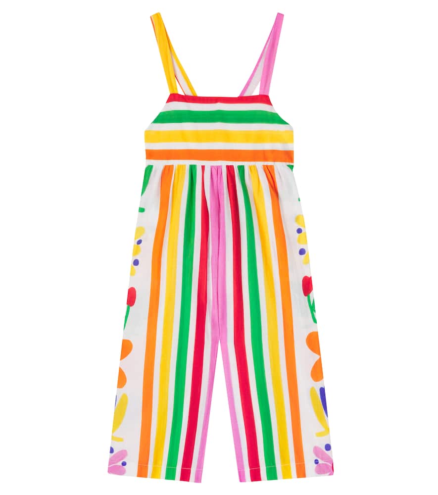 Fábula Floral striped cotton jumpsuit
