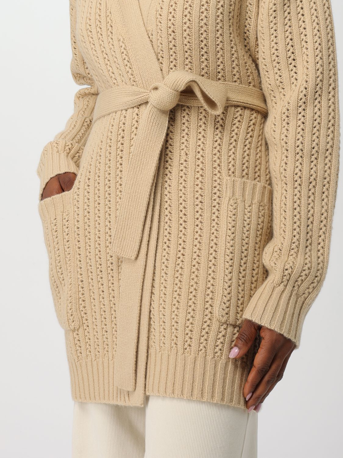 Cardigan Woman color Yellow Cream
