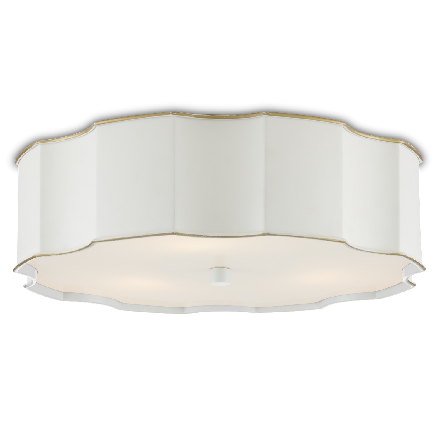 Snow White Gold Highlights Flush Mount from the Wexford Collection