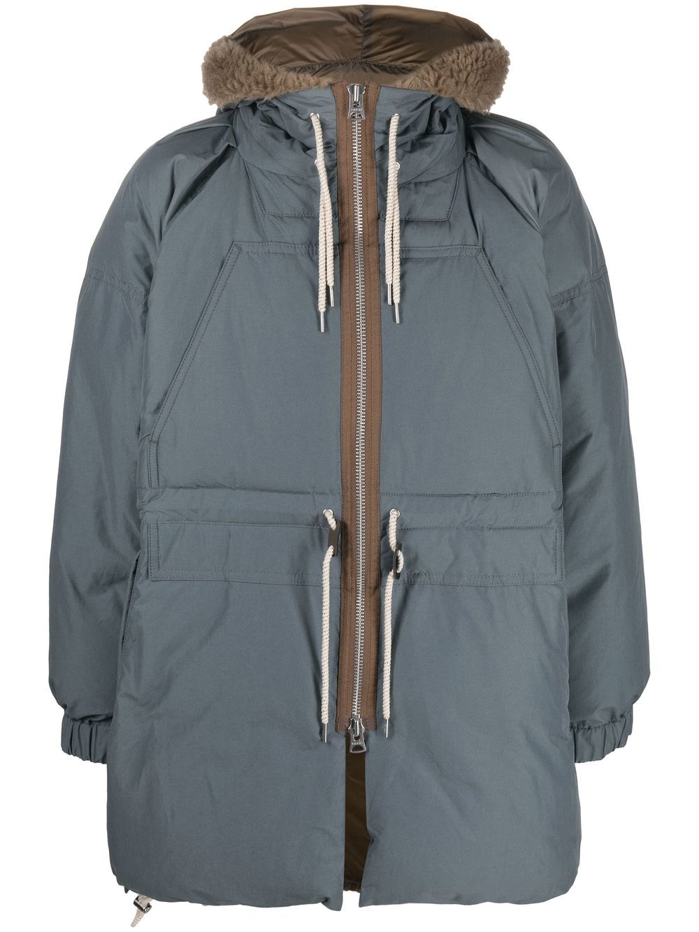 Hooded padded coat - Green