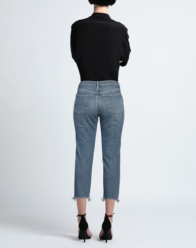 Woman Jeans Blue Size 27 Cotton, Elastane