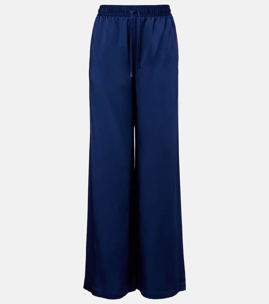 Satin wide-leg pants