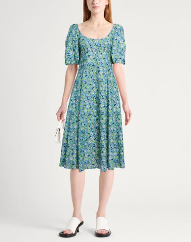 Woman Midi dress Light blue Size 8 Cotton