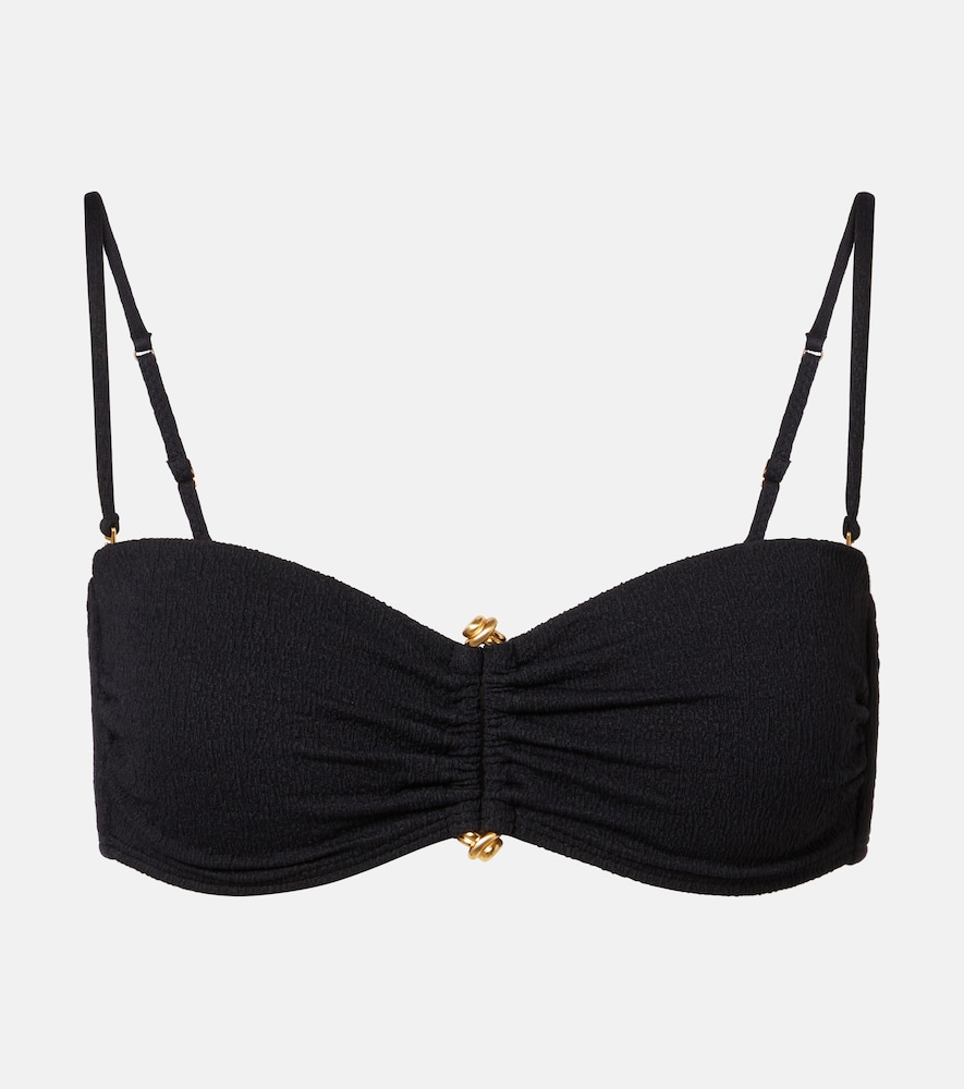 Nika embellished bandeau bikini top